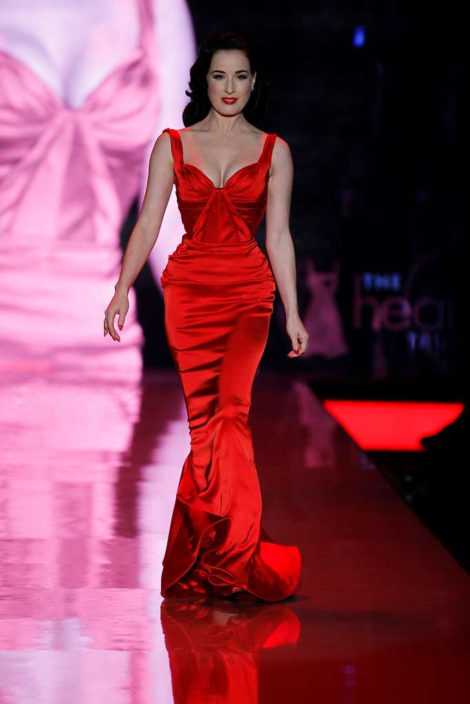 Dita Von Teese for 3 magazine catwalk photo